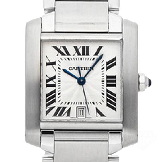 Cartier Tank Fran?aise Medium Model, Steel Women's Watch - Jemlz.com