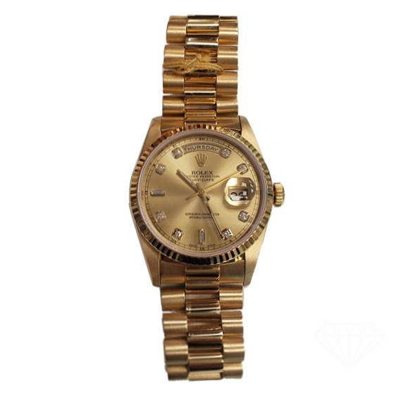 rolex oyster 18k gold