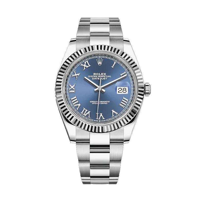 rolex datejust 41 blue dial for sale