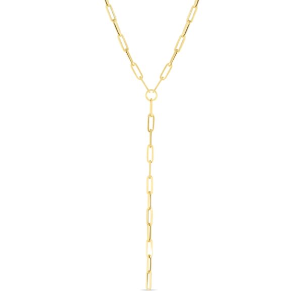 14K Lariat Paperclip Y-Necklace
